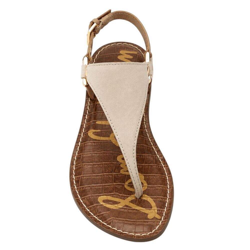 SAM EDELMAN Greta Nude Leather T Sandal Size 9M